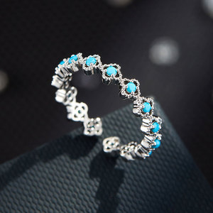 Luxury Stackable Four Leaf Clover <b>Open</b> <b>Ring</b> Gold Plated Micro Set Zircon Adjustable Band Unisex Jewelry Gift - Product Image 4