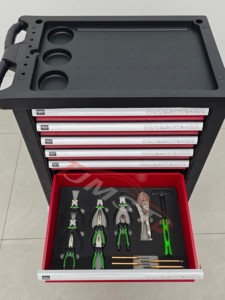 Armoire à outils roulante d'atelier avec plusieurs tiroirs, jeu complet de clés à douilles pour garage et réparation automobile, en acier laminé à froid OEM - Product Image 2
