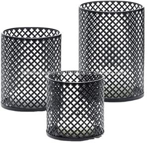 Calidad de exportación Metal negro brillante superventas decoración del hogar candelita votiva para decoración de Navidad uso portavelas - Product Image 2