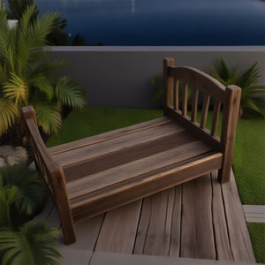 Rustiek Houten Huisdierenbed Met Latten Hoofdeinde | Multi - Finish (Distressed/Classic), Stevig Voor Kleine Huisdieren, Buitendecor - Product Image 5