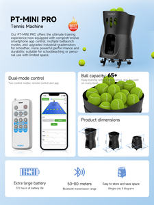 Máquina <span class=keywords><strong>de</strong></span> Lanzamiento <span class=keywords><strong>de</strong></span> Pelotas <span class=keywords><strong>de</strong></span> <span class=keywords><strong>Tenis</strong></span> para Entrenamiento <span class=keywords><strong>en</strong></span> Interiores, Control por Aplicación, Capacidad para 100 Pelotas, Ligera, Portátil, Material ABS - Product Image 4