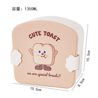 Boîte à lunch Bento en plastique à 3 compartiments pour les enfants.