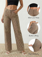 Jeans Anchos de Mujer BBL de Tiro Medio Elásticos Desgastados de Mezclilla Sólida con Control de Abdomen y Efecto Levanta Glúteos, Estilo Y2K, Ecológicos y a la Moda