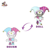 Fabricant de jouets en peluche Joker personnalisé-Poupée clown en peluche sur mesure avec chapeau de bouffon et cloches pour collection et cadeaux