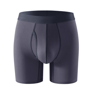 Sous-vêtements pour hommes en fibre de bambou en gros – Caleçons longs confortables et respirants en fibre de bambou – Boxers pour hommes – Sous-vêtements OEM - Product Image 5