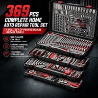 369pcs Auto Repair Tool Set Chromium-Vanadium Steel Socket Wrenches Multi-Functional Combination Toolbox for Home Car