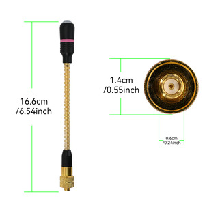 Antena portátil V82L, suave, corta, dorada, UHF 400/470MHz, 2.15dBi, conector macho de 6.5 pulgadas para radios portátiles, uso en interiores y hoteles - Product Image 4