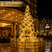 Boule de Noël LED géante blanc chaud pour la décoration des centres commerciaux, des places de ville et des hôtels, durable