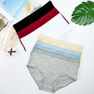 Culottes en coton taille haute pour adolescentes, sans couture, effet ventre plat et rehaussement des fesses, couleur unie, pour usage quotidien - Product Image 2