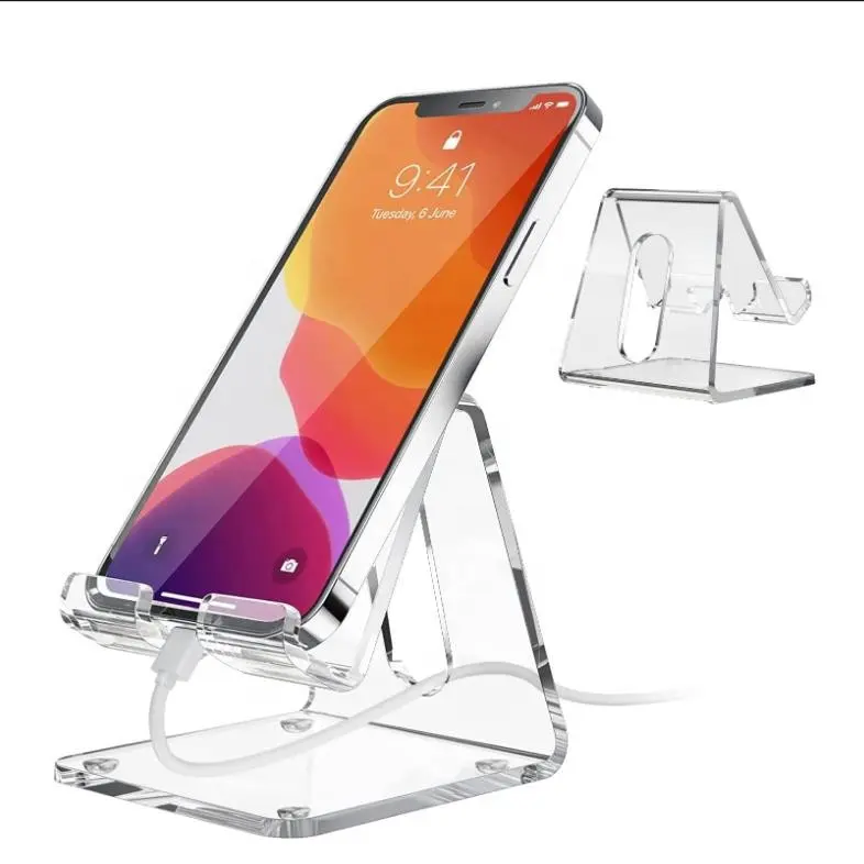 Hot Selling Wholesale Clear Acrylic Cell Phone Stand Acrylic Phone Holder