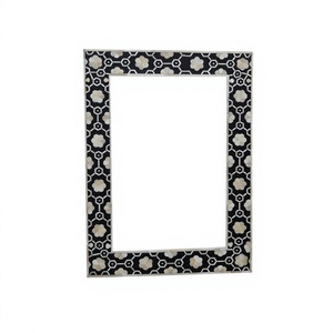 BS INTERNATIONAL Modern Customized Dark Finished Eco-Friendly Handmade Bone Inlay <b>Mirror</b> Polished Electricity-Free <b>Wall</b> <b>Mirror</b> - Product Image 3