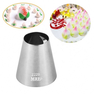 Roestvrijstalen verjaardag perzikvormige spuitmond, grote en kleine crèmemond, biscuitpers, taartdecoratie, bakgereedschap - Product Image 5