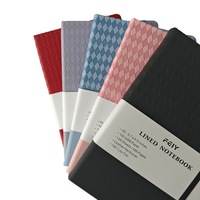 Carnet ligné A5 en PU gaufré diamant avec élastique, logo personnalisé pour journal professionnel et écriture au bureau
