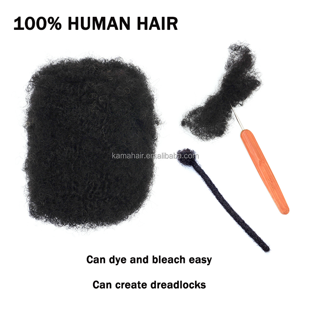 KAMA Hot Sale Brazilian Remy Curl Afro Virgin Curly Texture Kinky Human Hair Bulk for Braiding/Dreadlocs Weaves Extension Detail Section 5