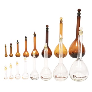 Tianlian Bình Đong Thủy Tinh 3.3 Có Nắp Chụp Bình Thể Tích Phòng Thí Nghiệm Borosilicate Trong Hoặc Màu Hổ Phách Loại A 50 Ml-2l - Product Image 1