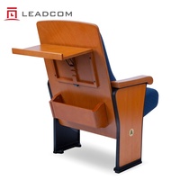 Chaise d'auditorium pliable moderne et durable LEADCOM LS-623 avec tablette arrière pour l'école, l'église, la synagogue, les lieux de culte