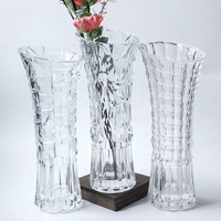 Vase en verre de luxe OEM de haute qualité pour mariage, grand vase simple pour arrangement floral aquatique, décoration maison et bureau