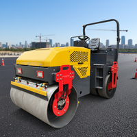 Mini-compacteur routier diesel hydraulique à double tambour homologué CE pour la construction