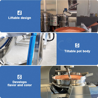 Machine de cuisson industrielle automatique HNOC pour nougat, mélangeur planétaire, cuve à double inclinaison avec chaudière à gaz