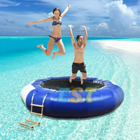 Populaire gonflable flottant eau sautant lit mer parc aquatique PVC gonflable flottant Trampoline eau Trampoline pour jeux pour adultes