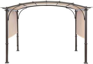 Gazebo Metálico Plegable de Acero de 370x370x220CM con Toldo de Poliéster de 160G para Exteriores, Pérgola DC-MG-002 - Product Image 2