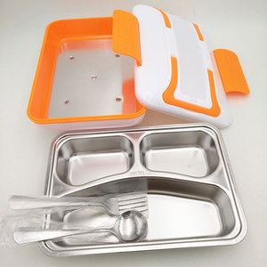 Heat food quickly working lunch box 12V 40W 50HZ 304 stainless steel insulated lunch box electric lunch box