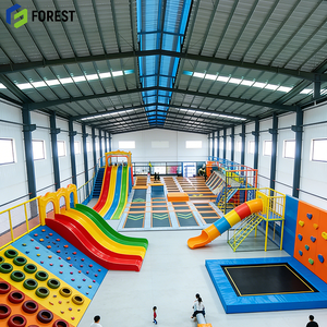 Arena de Trampolines con Estructura de Acero, Parque Infantil Impermeable, Sistema Aprobado por TUV, Proveedor Comercial Confiable, para Exteriores - Product Image 1