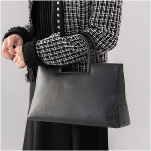 Custom Soft Leather Handbags For Women Shoulder Bag Large Tote Crossbody Bag With Zipper
