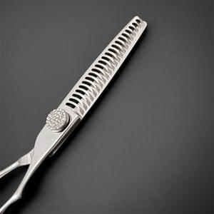 Ciseaux à effiler les cheveux Dp 6 pouces en acier inoxydable 440C pour droitiers, usage professionnel en salon de beauté, lame standard à dents biseautées - Product Image 4