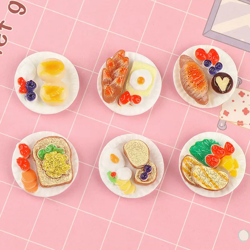 Simulation Food Toy Resin Charm Assorted Cold Dish DIY Resin Accessories Cream Glue Phone Case Decoration Keychain DIY Material