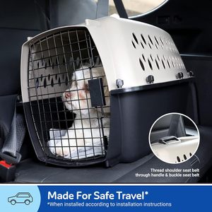 Cage de transport portable Petmate <span class=keywords><strong>Vari</strong></span> pour chiens de taille moyenne, compatible avion, en plastique durable, écologique et verrouillable - Product Image 3