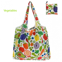 Nouveau sac de courses pliable en polyester, durable, de taille moyenne, grande capacité, couleur unie, idéal pour les supermarchés