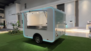 Mini Food Truck per Tè Freddo, Gelati, Pizza, Caffè, Panetteria e Concessioni per Fast Food - Bar Mobile Taffany Blue - Product Image 1