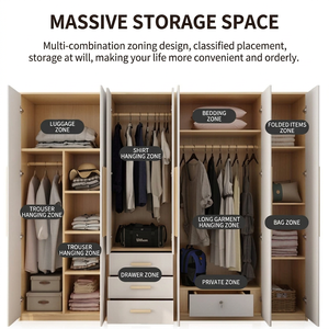 Armario con puerta abatible, gabinete de almacenamiento para dormitorio, fácil de montar, diseño simple para apartamentos pequeños - Product Image 4