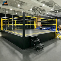 Ring de boxe professionnel sur mesure, structure en acier, toile PU, pour compétition, entraînement, salle de sport, club, match, événement