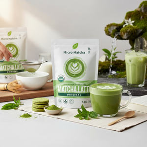Micro Matcha Hoge Kwaliteit Biologische Japanse Groene Thee Latte Gecertificeerd Biologisch Slankmakende Matcha in Private Label Verpakking - Product Image 5