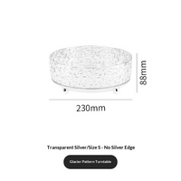 Boîte de rangement cosmétique simple en plastique écologique à texture glacée, rotative à 360°, pour bijoux, parfums et organisation quotidienne sur coiffeuse