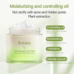 Crème Hydratante Visage Icesea Tea Tree 50ml Peaux Grasses à Tendance Acnéique Contrôle du Sébum Anti-Acné Non Comédogène Réduit les Imperfections Marque Privée - Product Image 1