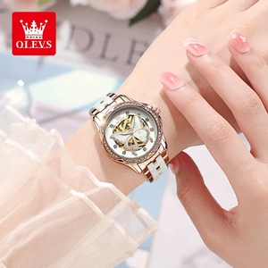 Reloj OLEVS 6622 de Lujo para Mujer, Elegante, Automático, Mecánico, con Esfera de Mariposa con Diamantes, Resistente al Agua, en Caja de Regalo - Product Image 5