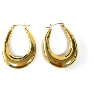 Janice Jewelry 2024 neue hochwertige Edelstahlhorn Halbmond-Ohrringe Rings