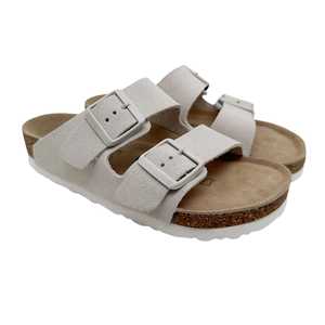 <span class=keywords><strong>Sandale</strong></span> Panto en daim bordeaux pour femmes et hommes Doublure en cuir véritable Semelle extérieure en liège <span class=keywords><strong>Style</strong></span> plate-forme pour été hiver utilisation en extérieur - Product Image 1