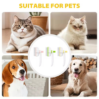 Sisir Penghilang Bulu Hewan Peliharaan Sisir Kutu Sisir Universal Kucing dan Anjing Sikat Kucing Multifungsi dengan Tombol Pelepas Sikat Perawatan Bulu Hewan Peliharaan
