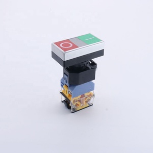 Nút hai vị trí LA38-11DRG công tắc hai vị trí màu đỏ và màu xanh lá cây bắt đầu dừng nút tự đặt lại 1no1nc 12V 24V 220V - Product Image 1