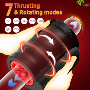 TT FOREST Erkekler İçin Ayarlanabilir Döner Mastürbatör, Yetişkin Erkek Penis Eğitimi için 7 Hızlı Dönüş Uzatmalı Teleskopik Uçak Kupası - Product Image 2