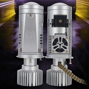 GOODZOOM Mini projecteur bi-<span class=keywords><strong>LED</strong></span> pour phare, ampoule H4, projecteur <span class=keywords><strong>LED</strong></span> pour voiture, phares H4 pour voiture - Product Image 1