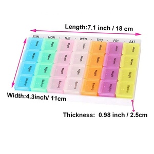 Hộp Thuốc Hàng Tháng Am/Pm Hộp Tổ Chức Thuốc Trong 7 Ngày <span class=keywords><strong>28</strong></span> Ngăn Hộp Bao Bì Thuốc - Product Image 2