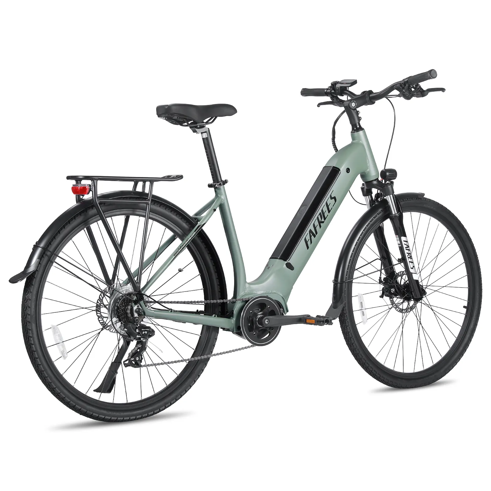 Vélo électrique e-bike 250W BAFANG, entrepôt de l'ue, livraison gratuite, moteur à entraînement central, vélo de ville, fourche à Suspension hydraulique, vélo électrique