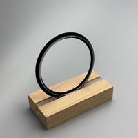 Bague de bouton audio en verre avec bord en escalier Corning, forme arrondie et impression de qualité supérieure pour amplificateur, harmonie tactile et visuelle