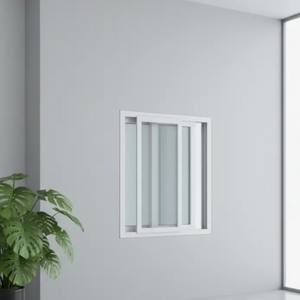 หน้าต่างบานเลื่อน Hoffen Pro uPVC ขนาด 120x110 สีขาว พร้อมมุ้งลวด กระจกบานเลื่อน กันเสียง กันน้ำ ป้องกันความร้อน ประเทศไทย - Product Image 1