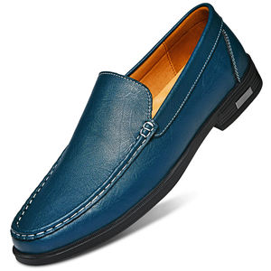 Scarpe retrò da <span class=keywords><strong>uomo</strong></span> in vera pelle <span class=keywords><strong>mocassini</strong></span> da ufficio formali Slip-on per feste di matrimonio in Mesh traspirante scarpe da guida - Product Image 1